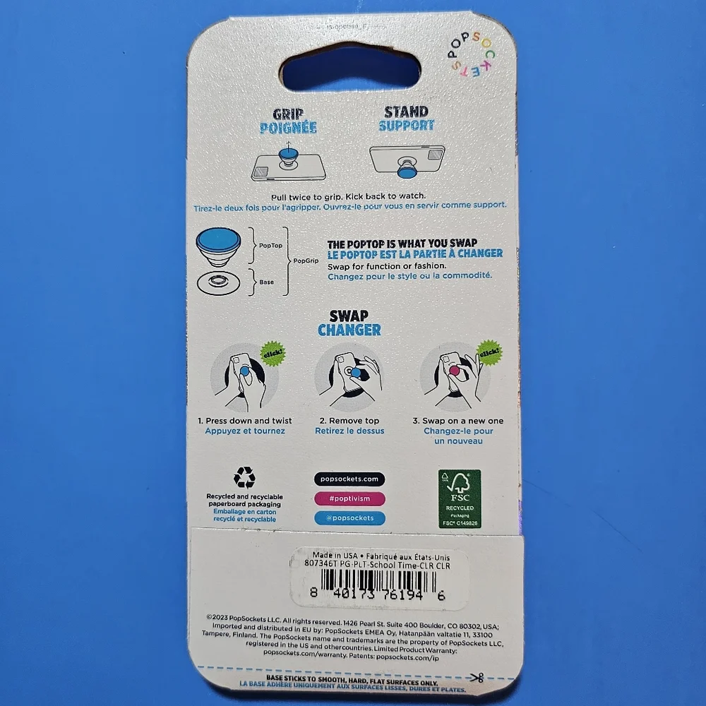 Popsocket - Plant-Based Translucent School Time (FISH)